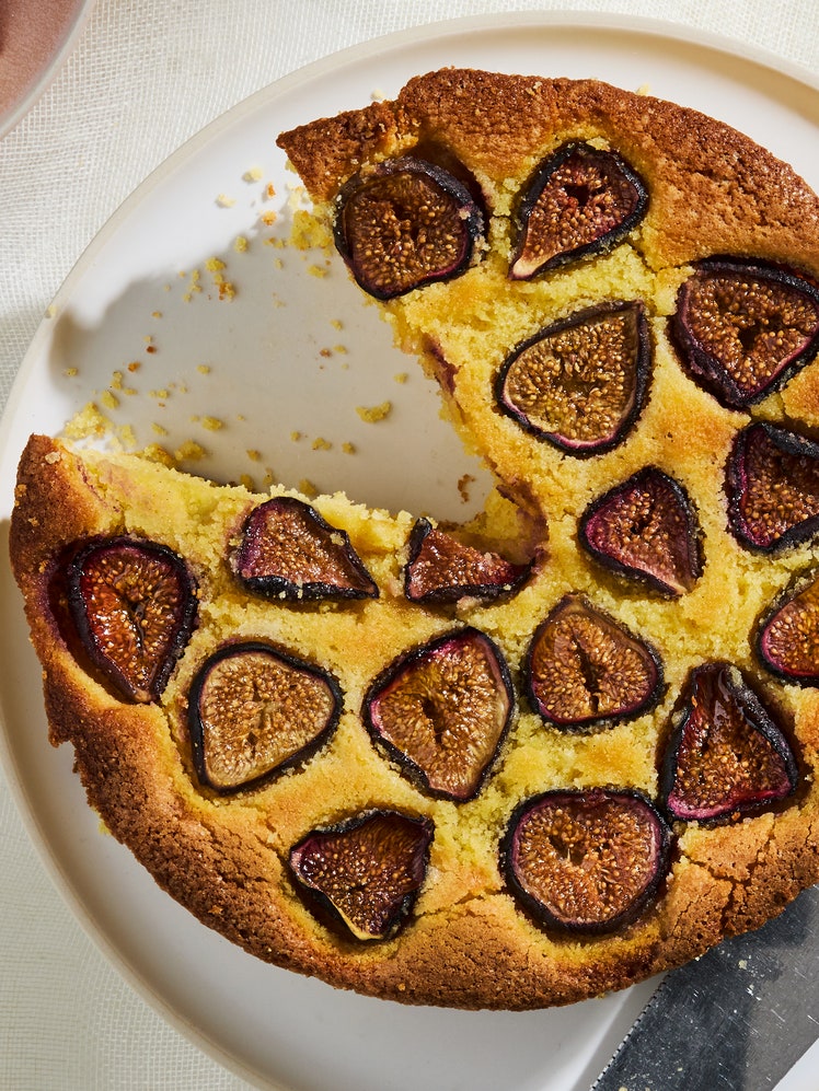 Figgy Almond-Polenta Tea Cake