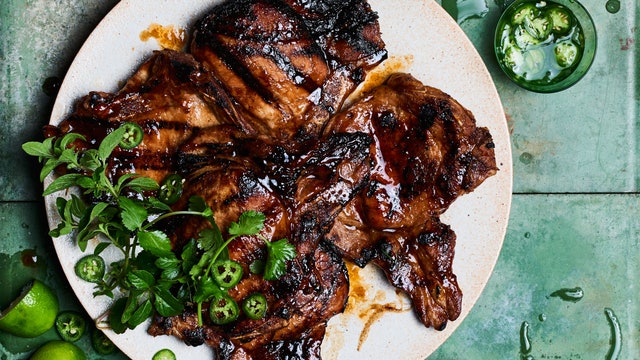 Grilled Pork Chops With Soy Glaze