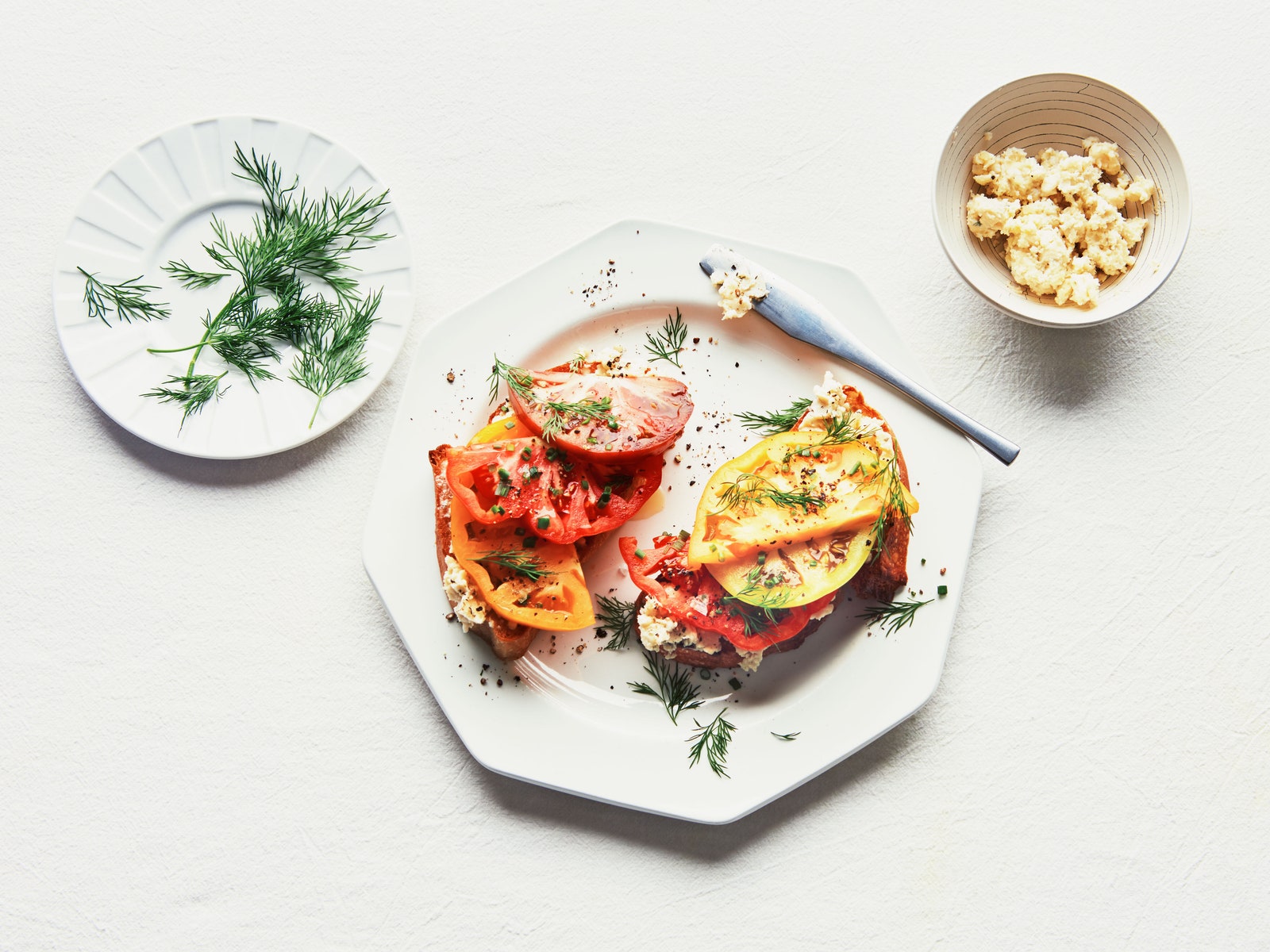 Tomato Toast With Blue Cheese Butter